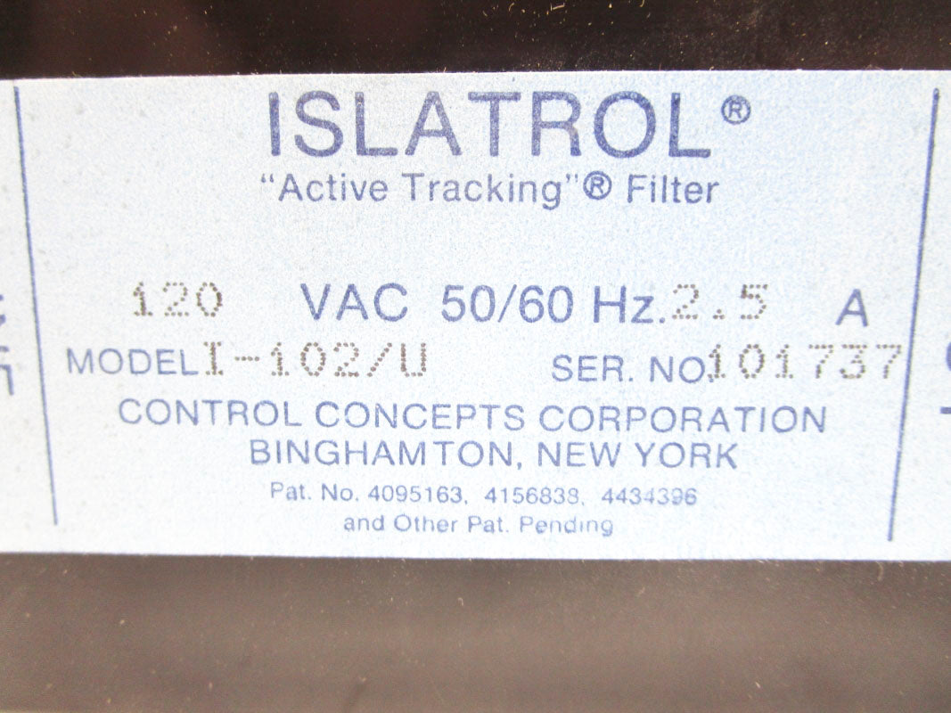 CONTROL CONCEPTS I-102/U 120VAC 2.5A UNMP