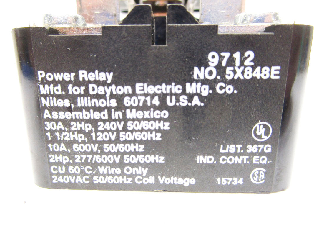 DAYTON 5X848E 240VAC 30A NSMP