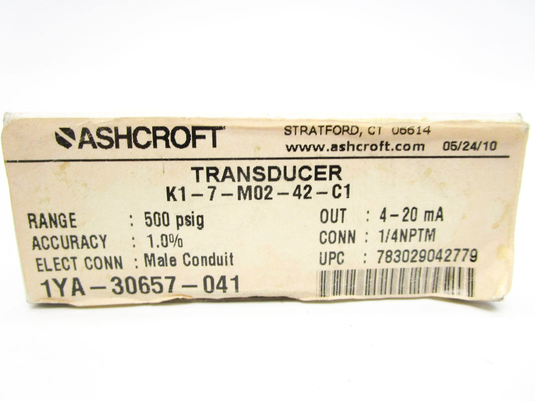 ASHCROFT K1-7-M02-42-C1 500PSI NSMP