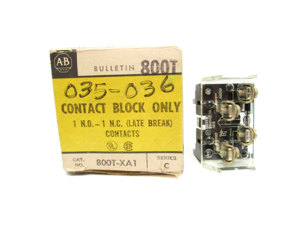 ALLEN BRADLEY 800T-XA1 SER. C (BK/YL) NSMP