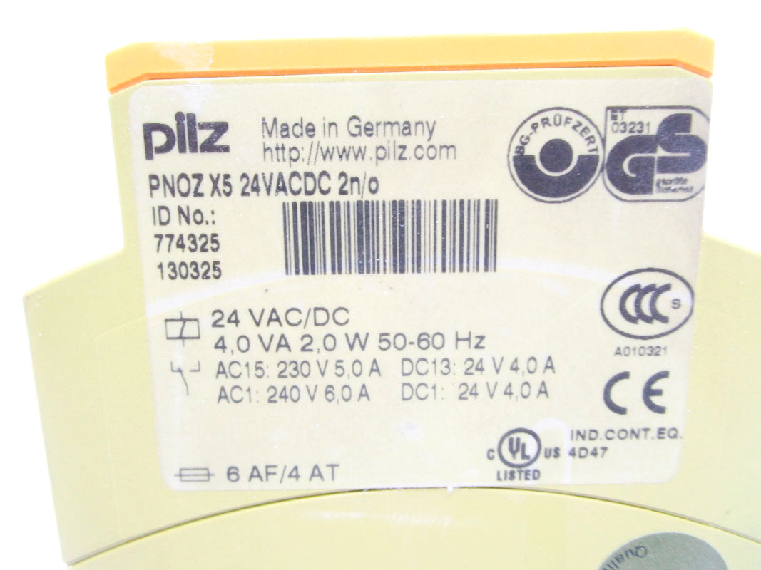 PILZ PNOZX524VACDC2N/O 774325 24VAC/DC 4A NSMP