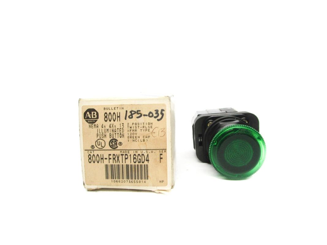 ALLEN BRADLEY 800H-FRXTP16GD4 SER. F 120V (GY/BL) NSMP