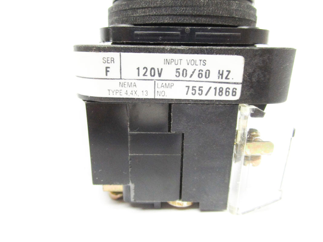 ALLEN BRADLEY 800H-FRXTP16GD4 SER. F 120V (GY/BL) NSMP
