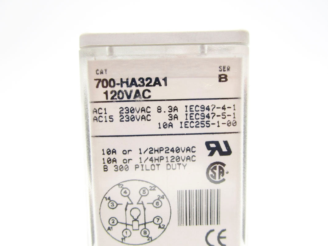 ALLEN BRADLEY 700-HA32A1 SER. B 120VAC 10A (GY/BL) NSMP