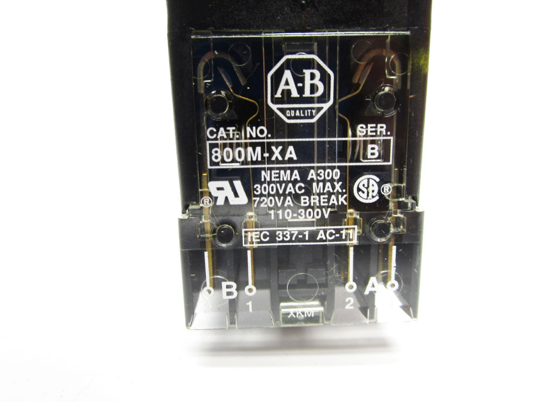 ALLEN BRADLEY 800MS-JX2UB SER. A 300VAC NSNP