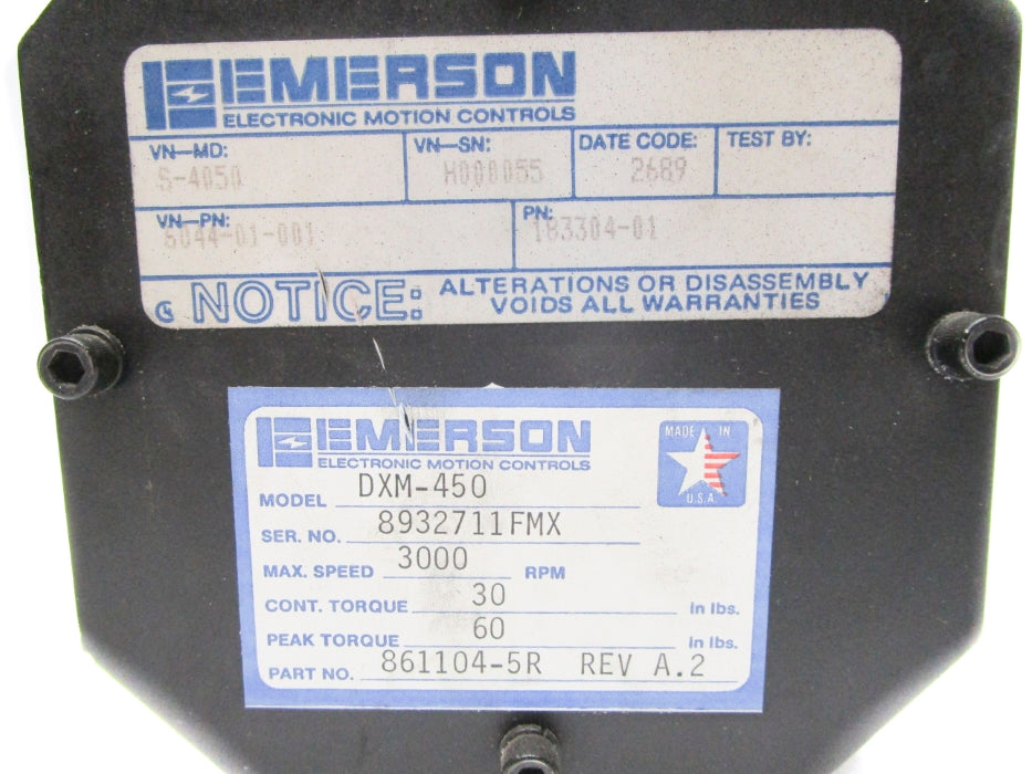 EMERSON DXM-450 861D104-5R REV. A.2 UNMP