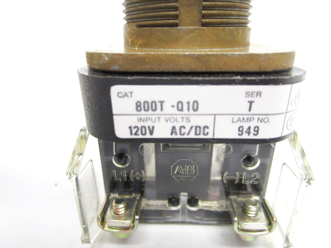 ALLEN BRADLEY 800T-Q10A SER. T 120VAC/DC (WH) NSMP