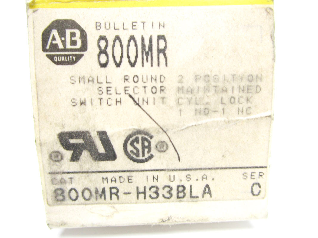 ALLEN BRADLEY 800MR-H33BLA SER. C 300VAC (BK/YL) (NO KEY) NSMP