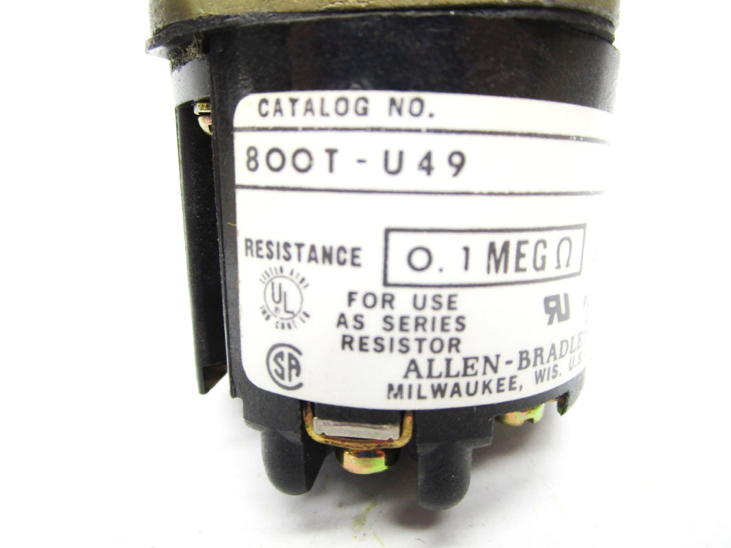 ALLEN BRADLEY 800T-U49 SER. P 300VAC (GY/BL) NSMP