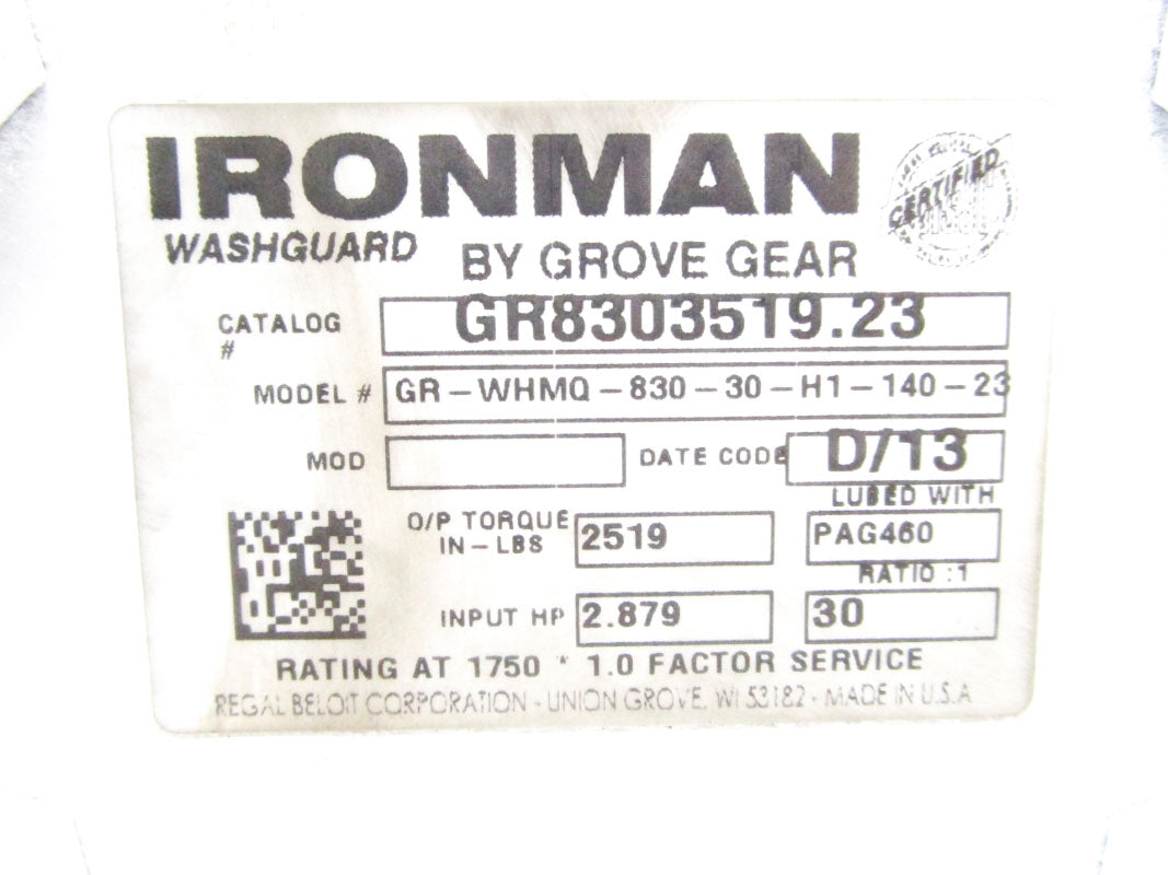 GROVE GEAR GR8303519.23 GR-WHMG-830-30-H1-140-23 NSNP