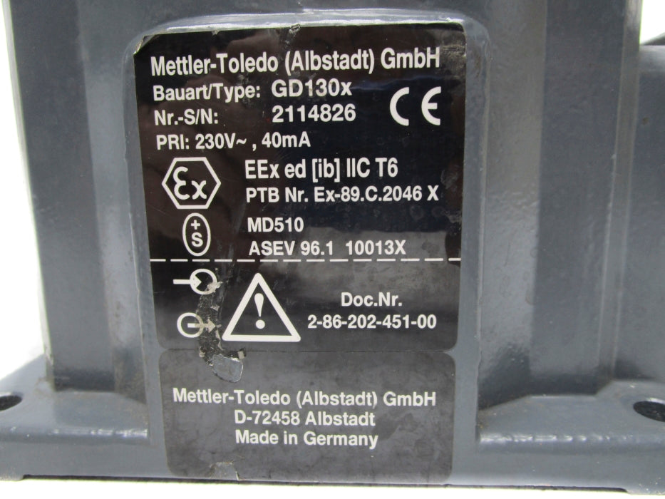 METTLER TOLEDO GD130X UNMP