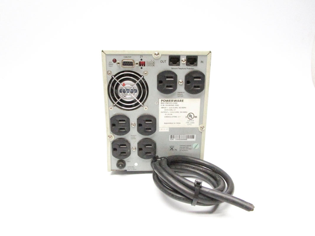 POWERWARE PW51151000 05146560-5501 120V 10A UNMP
