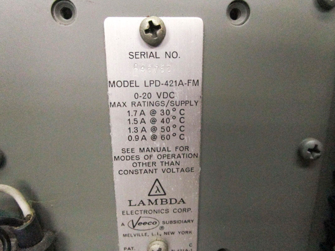 LAMBDA LPD-421A-FM 20VDC 1.7A UNMP