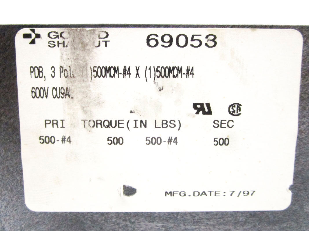 GOULD SHAWMUT 69053 600V NSNP