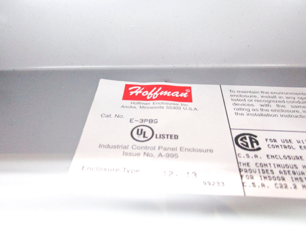HOFFMAN E-3PBG UNMP