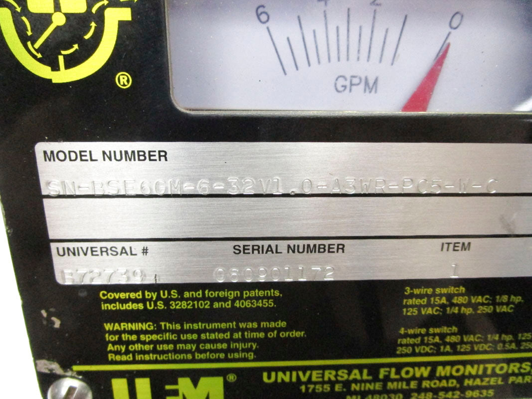 UFM SN-BSE6GM-6-32V1.0-A3WR-PC5-W-C 250VAC 15A NSNP