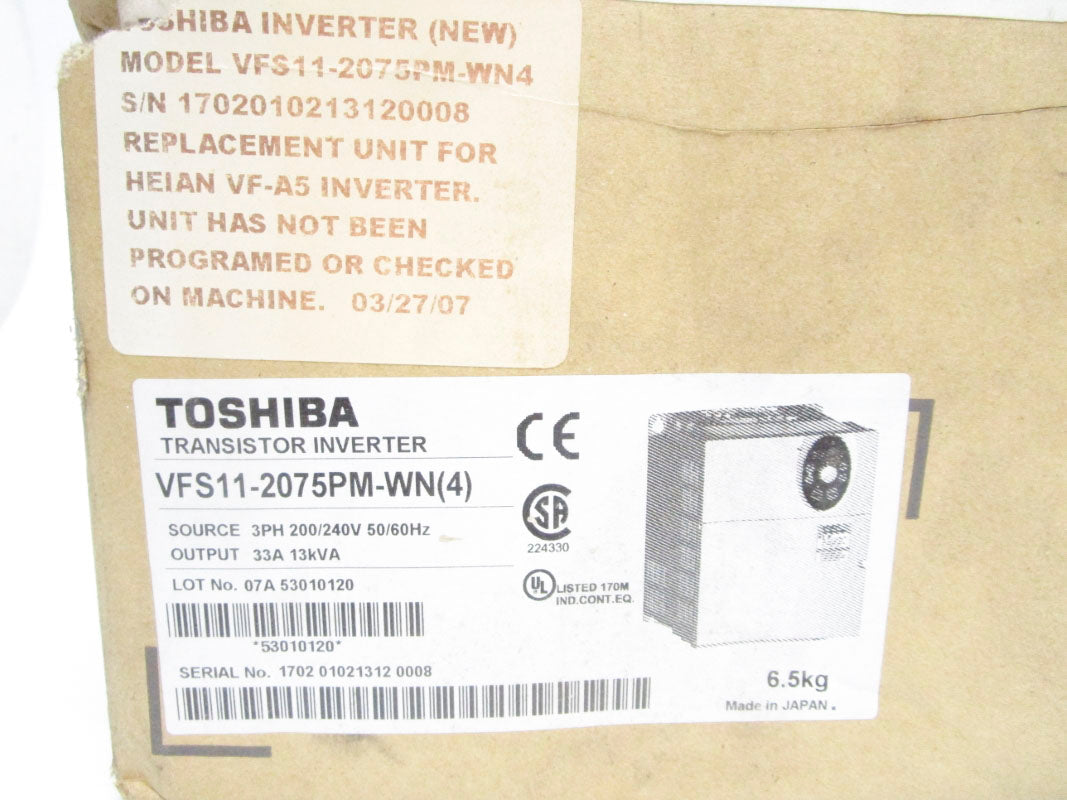 TOSHIBA VFS11-2075PM-WN 240V 39.3A NSMP