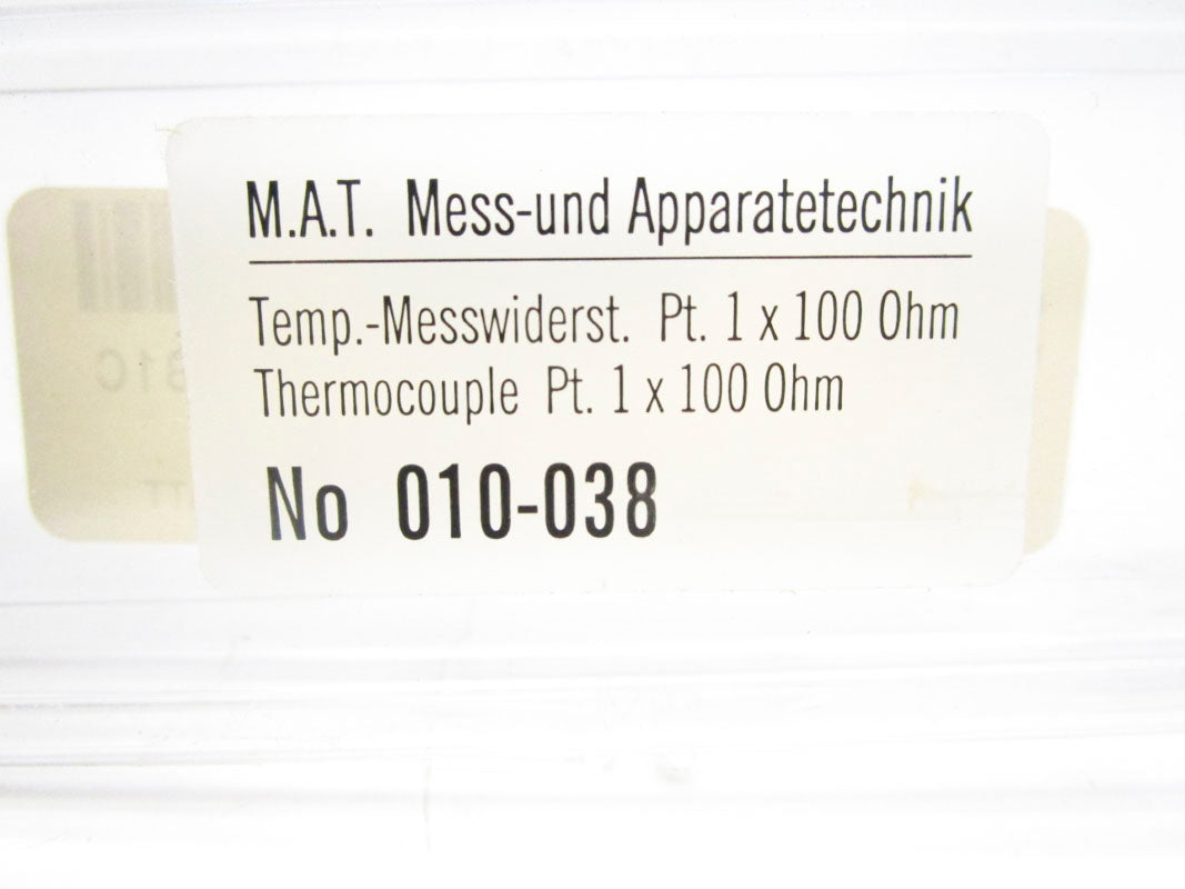 M.A.T. 010-038 PT.1X100OHM NSMP