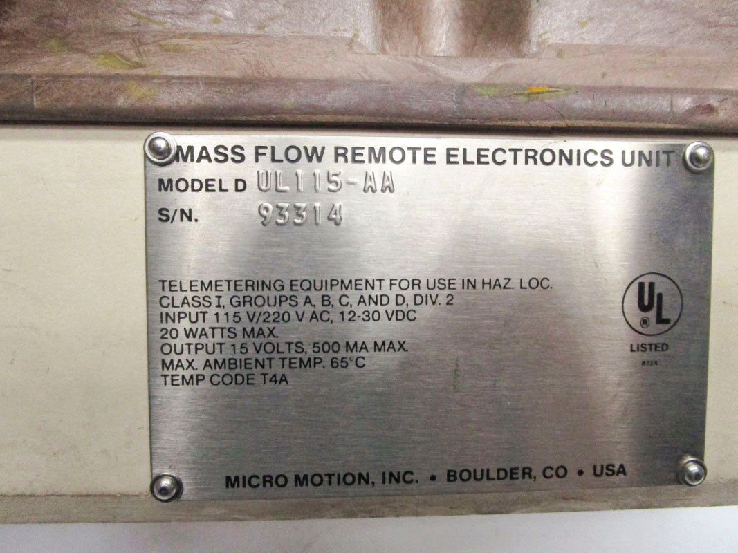MICRO MOTION UL115-AA 115/220VAC UNMP
