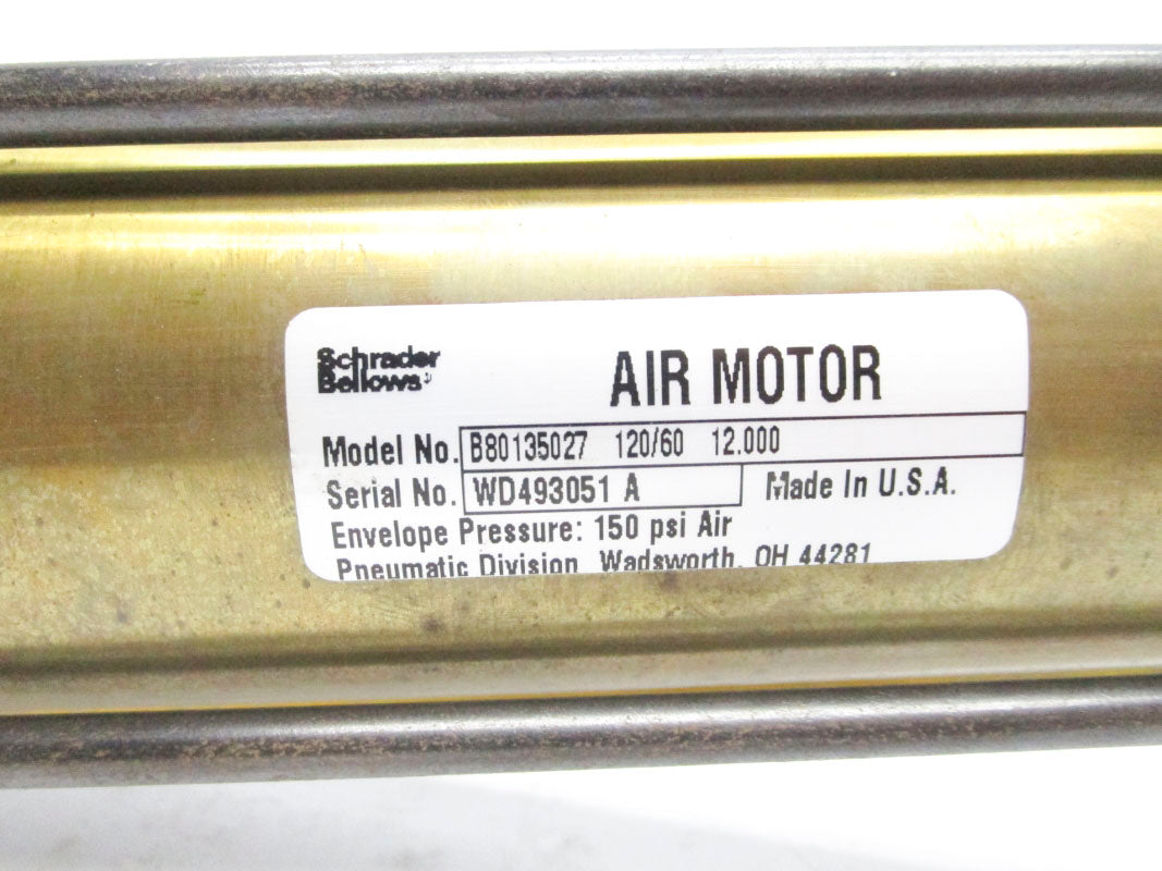 SCHRADER BELLOWS B80135027120/6012.000 150PSI NSNP