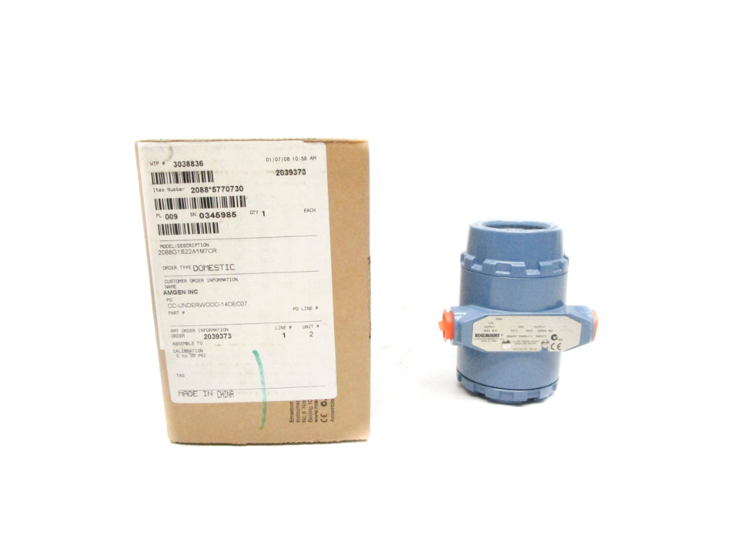 ROSEMOUNT 2088G1S22A1M7CR 10.5-36VDC 0-30PSI NSMP