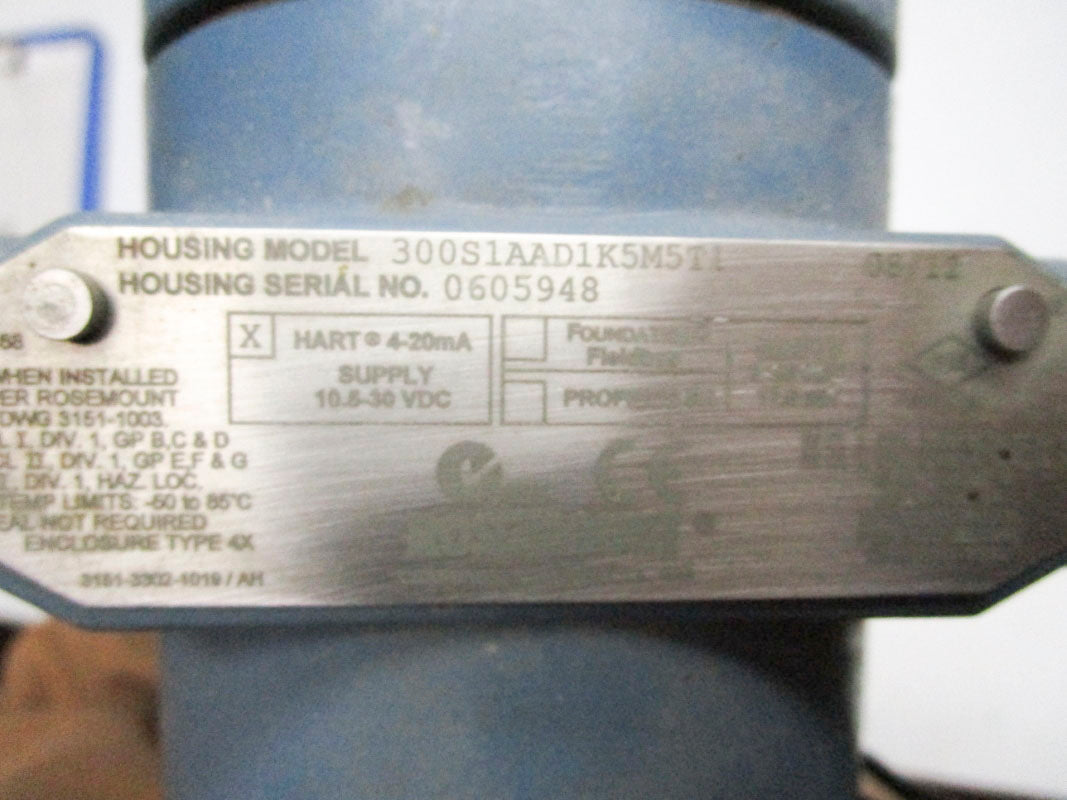 ROSEMOUNT 3051S1CD4A2B11A1AB4K5M5T1D1QTD2 200PSI 30VDC UNMP