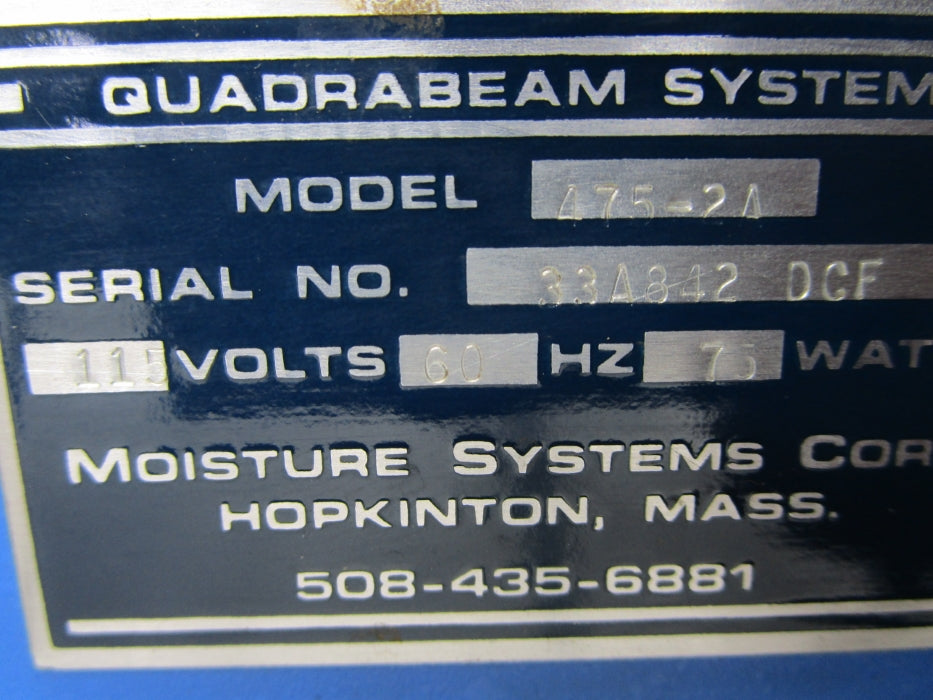 MOISTURE SYSTEMS CORP 475-2A (AS PICTURED) NSNP