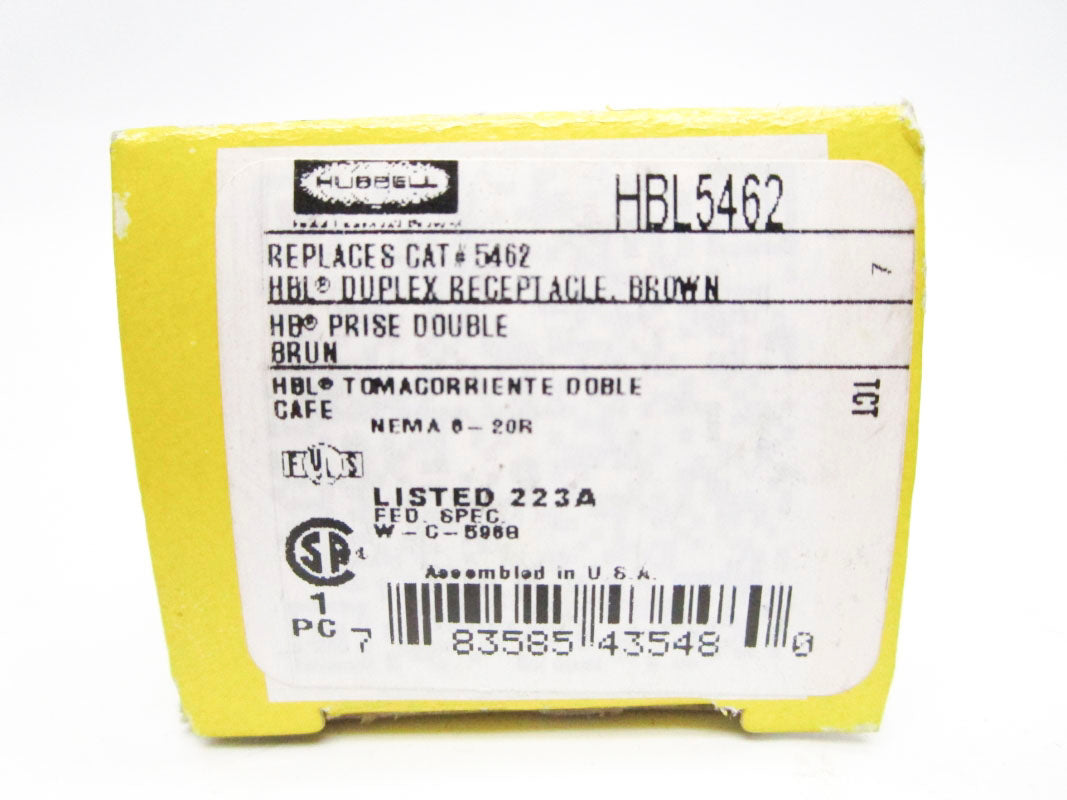 HUBBELL HBL5462 250VAC 20A NSMP