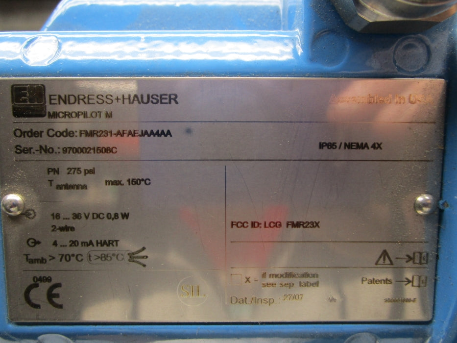 ENDRESS+HAUSER FMR231-AFAEJAA4AA NSNP
