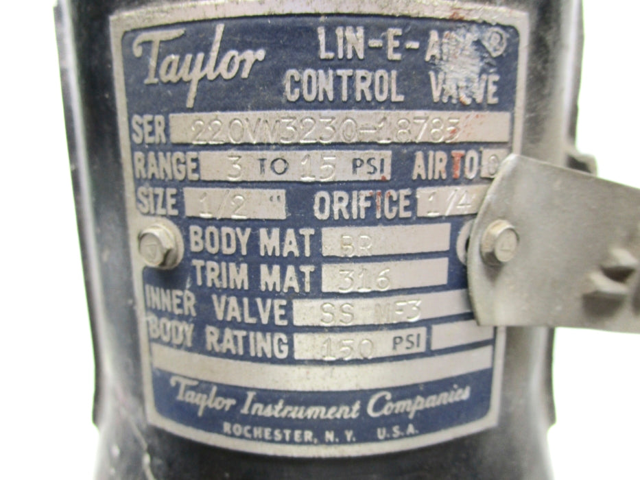 TAYLOR 220VM3230-18785 3-15PSI UNMP