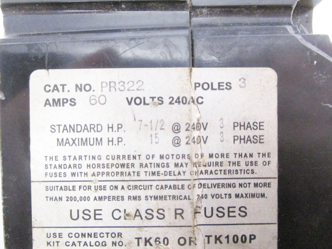 BOLTSWITCH PR322 240VAC 60A UNMP