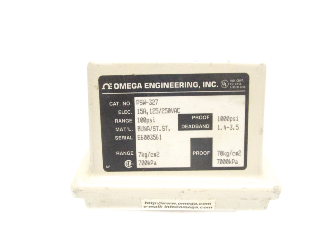 OMEGA ENGINEERING PSW-327 125/250V 15A 100PSI UNMP