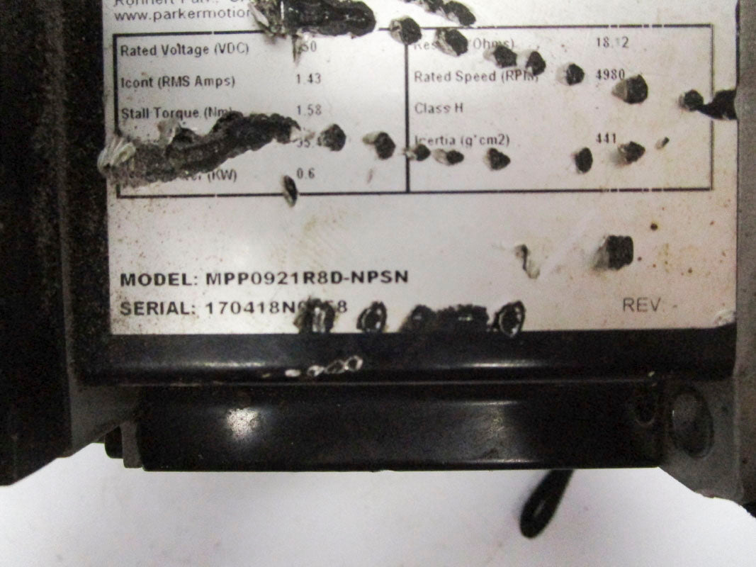 PARKER MPP0921R8D-NPSN 650VDC 1.43A 4930RPM UNMP