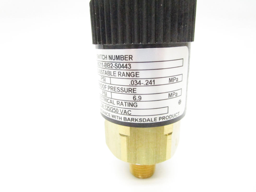 BARKSDALE 96211-BB2-S0443 125/250VAC 5A 5-35PSI NSMP