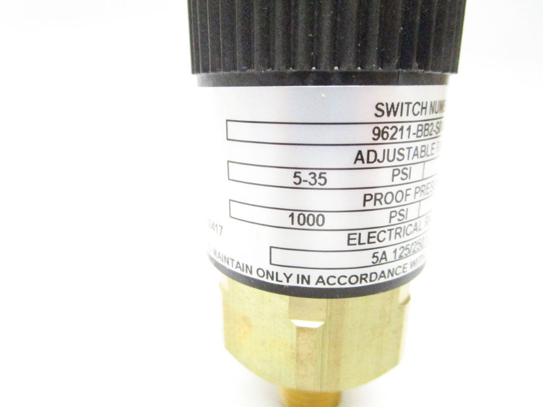 BARKSDALE 96211-BB2-S0443 125/250VAC 5A 5-35PSI NSMP