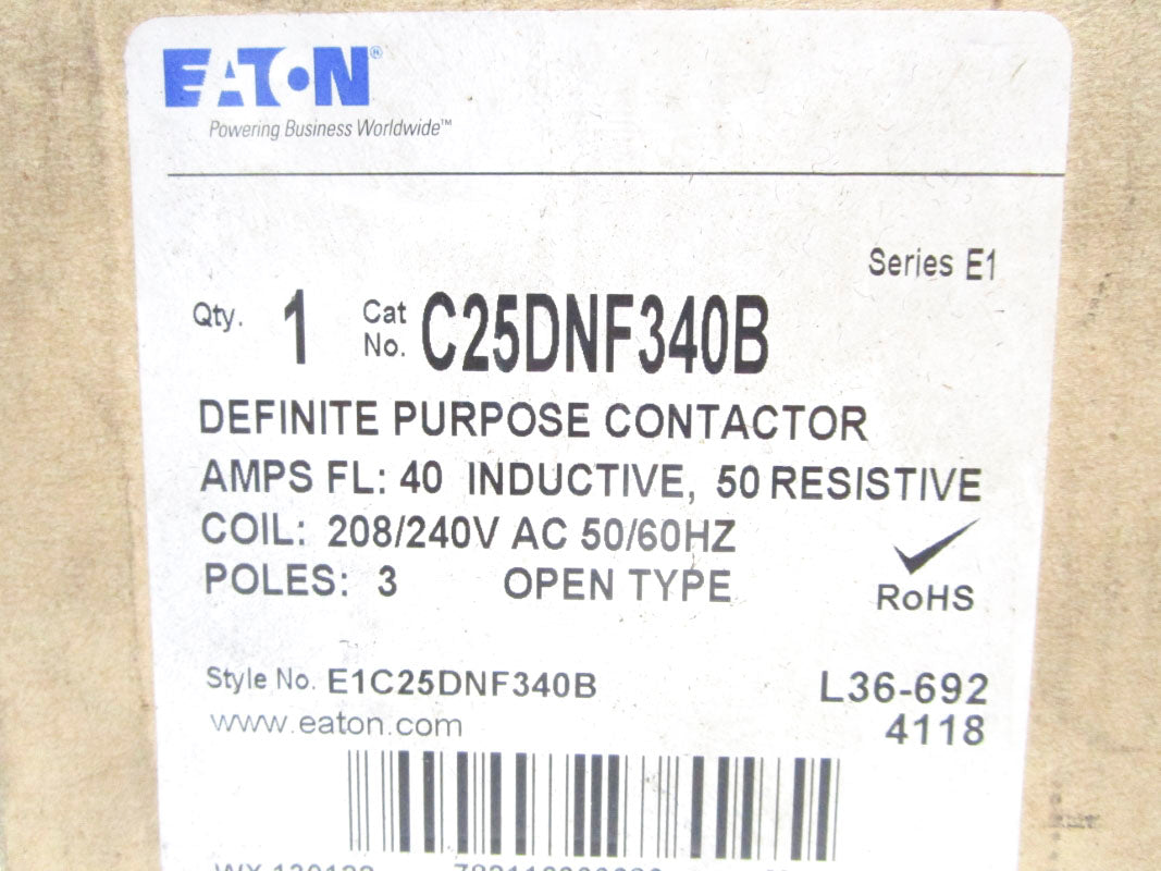 EATON C25DNF340B SER. E1 208-240V 40A NSMP