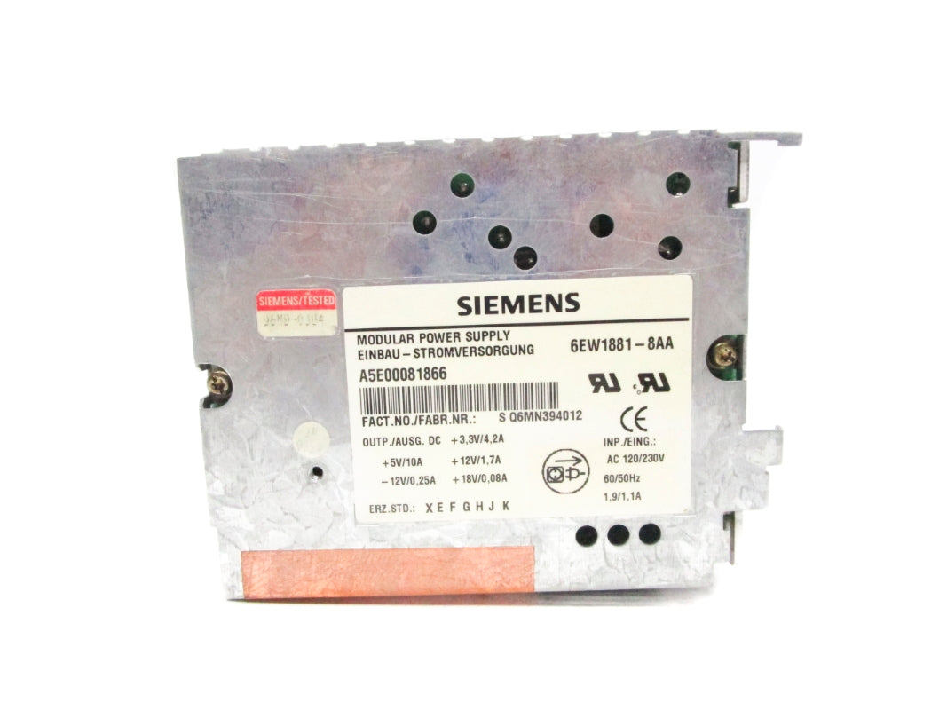 SIEMENS 6EW1881-8AA 120/230V 1.9/1.1A NSNP