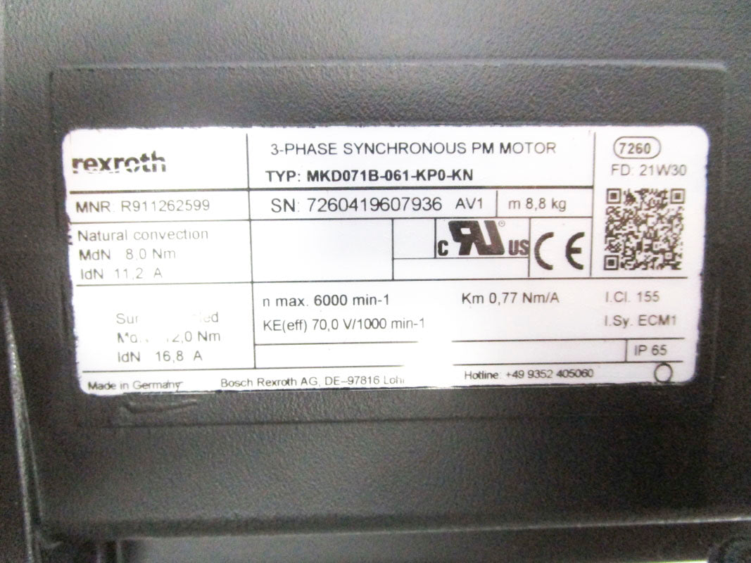 REXROTH MKD071B-061-KP0-KN R911262599 NSMP