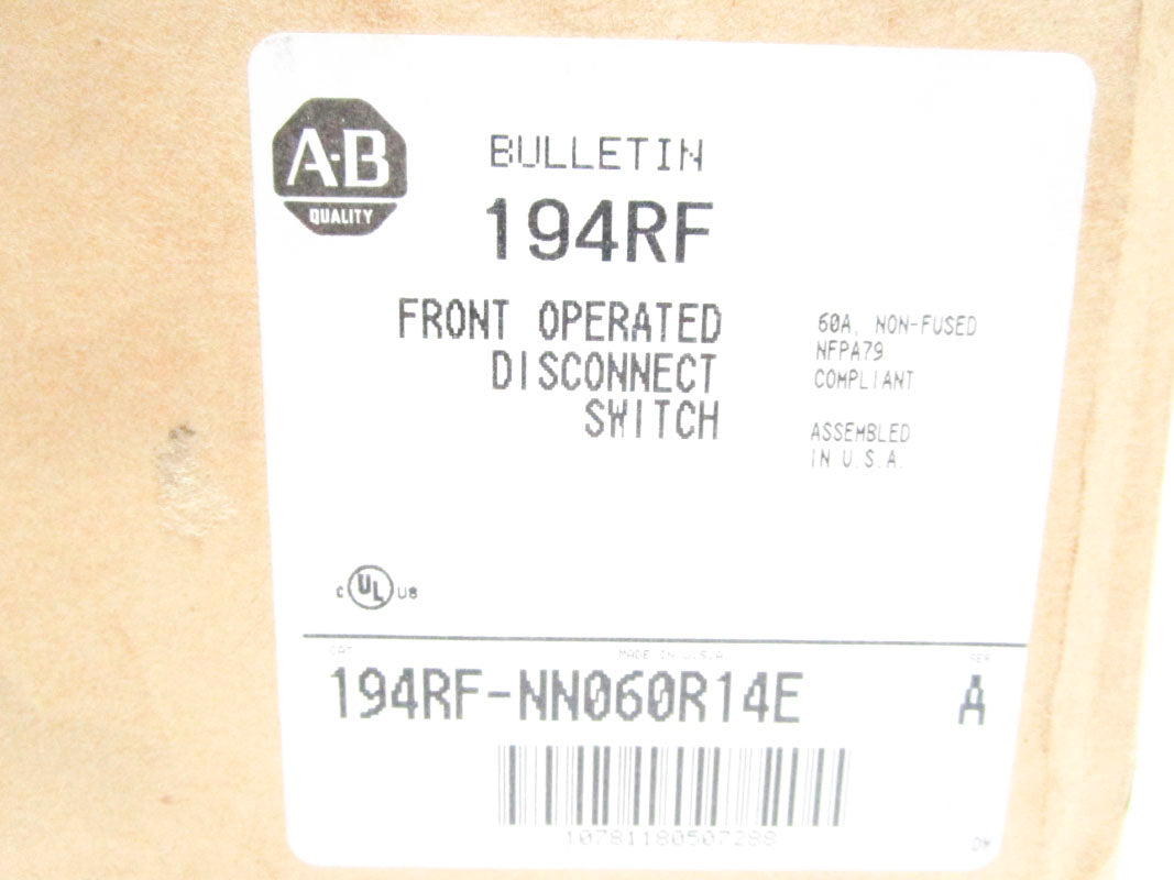 ALLEN BRADLEY 194RF-NN060R14E SER. A NSMP
