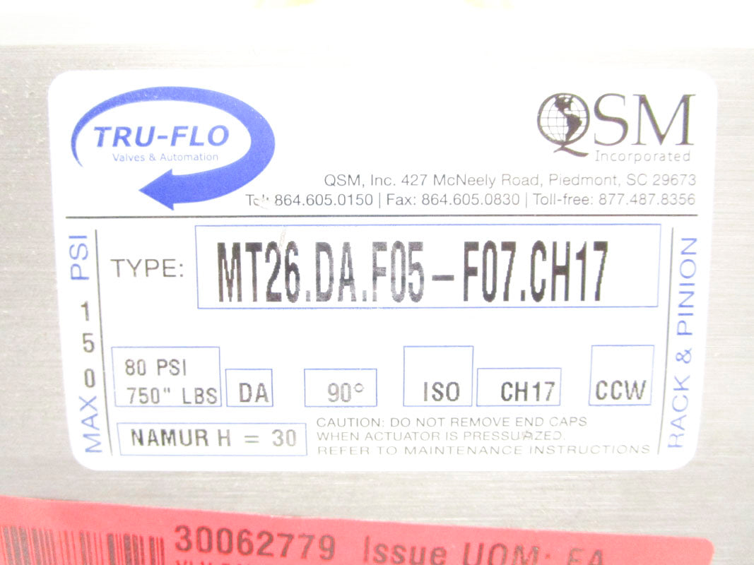 TRU-FLO MT26.DA.F05-F07.CH17 80PSI NSNP