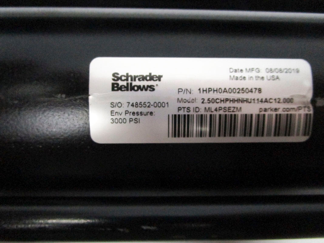 SCHRADER BELLOWS 1HPH0A00250478 3000PSI (AS PICTURED) NSNP
