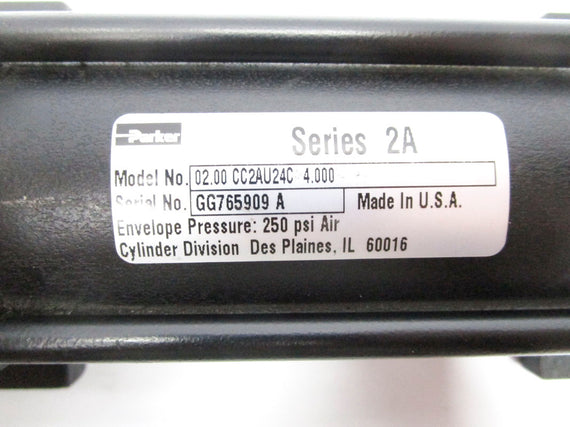 PARKER 02.00CC2AU24C4.000 SER. 2A 250PSI UNMP