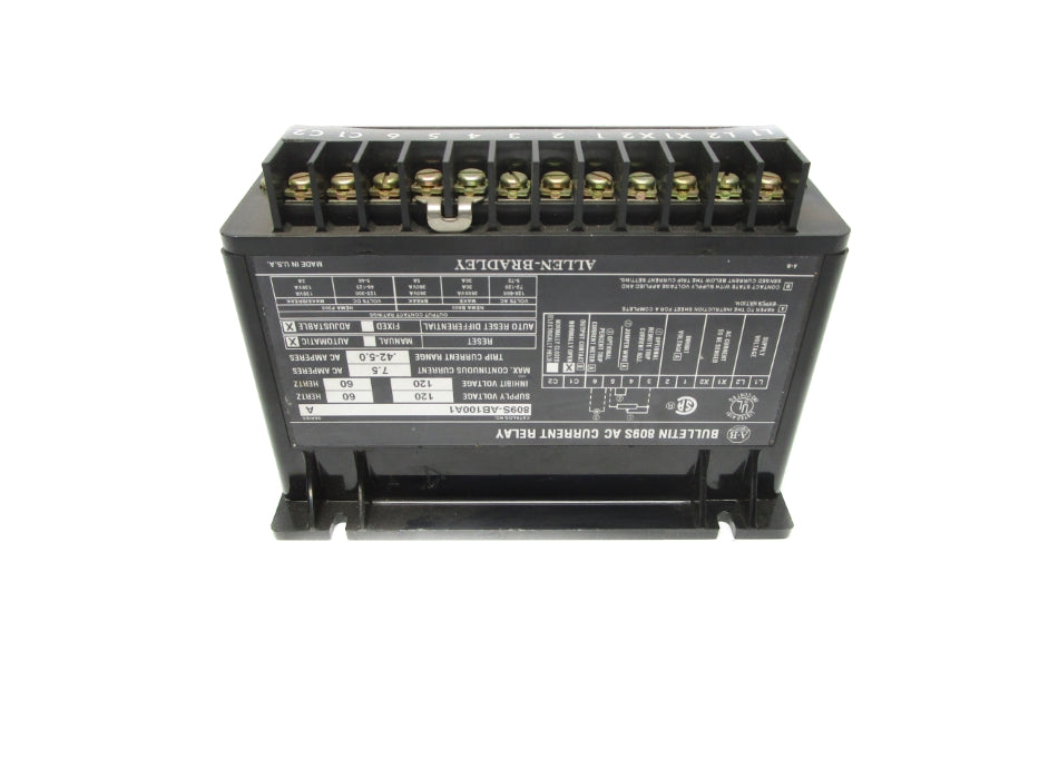 INDUSTRIAL SPARE PART 809S-AB100A1 SER.A 120V 7.5A (AS PICTURED) NSNP