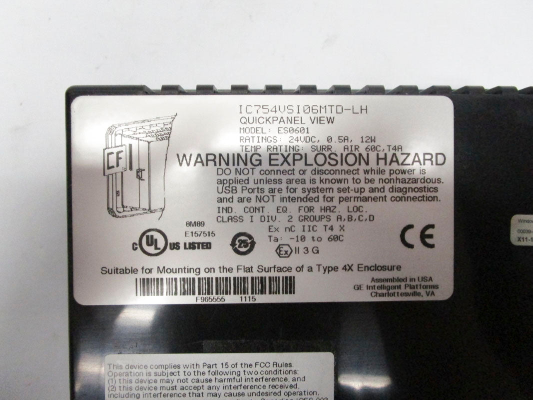 GENERAL ELECTRIC IC754VSI06MTD-LH 24VDC 0.5A NSNP