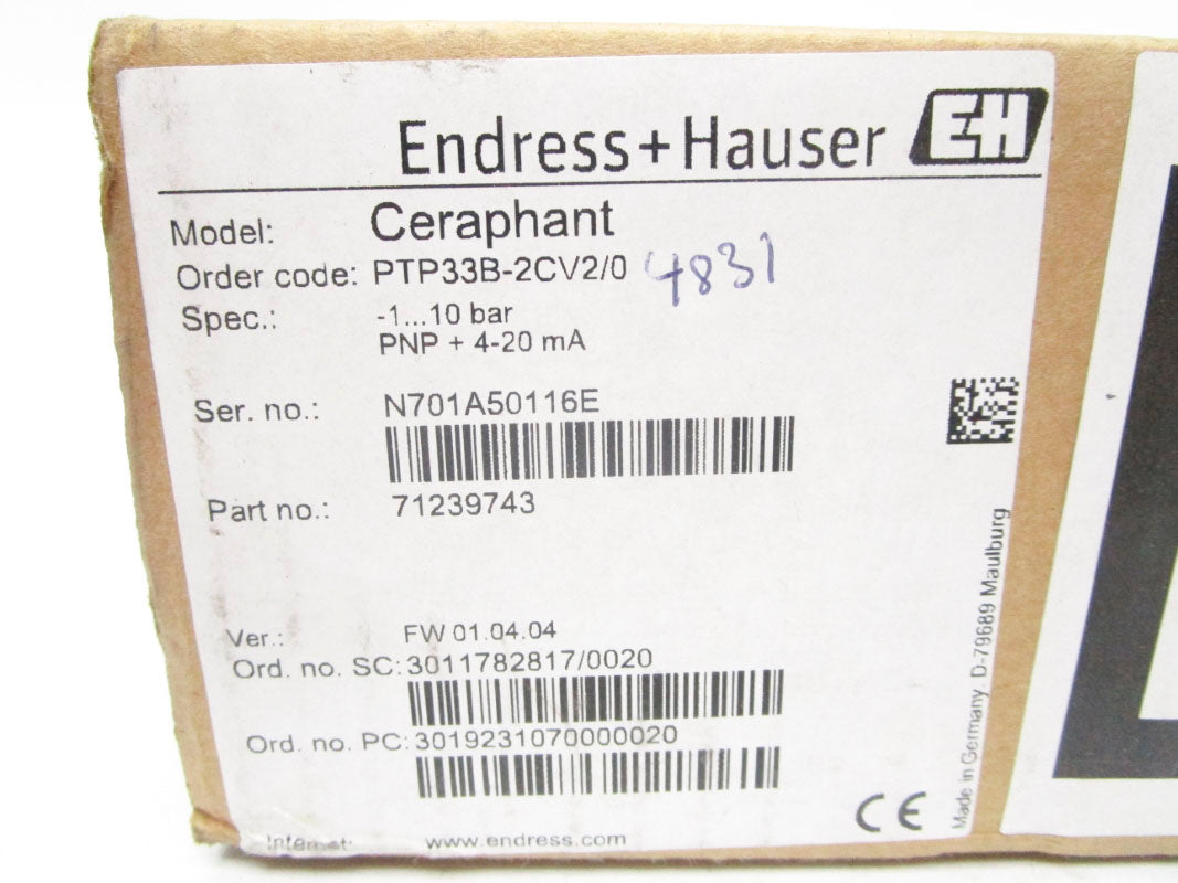 ENDRESS+HAUSER PTP33B-2CV2/0 0-30VDC NSMP