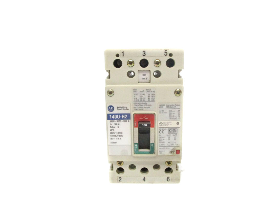 ALLEN BRADLEY 140U-H2C3-D10 SER. A 600V 100A NSNP