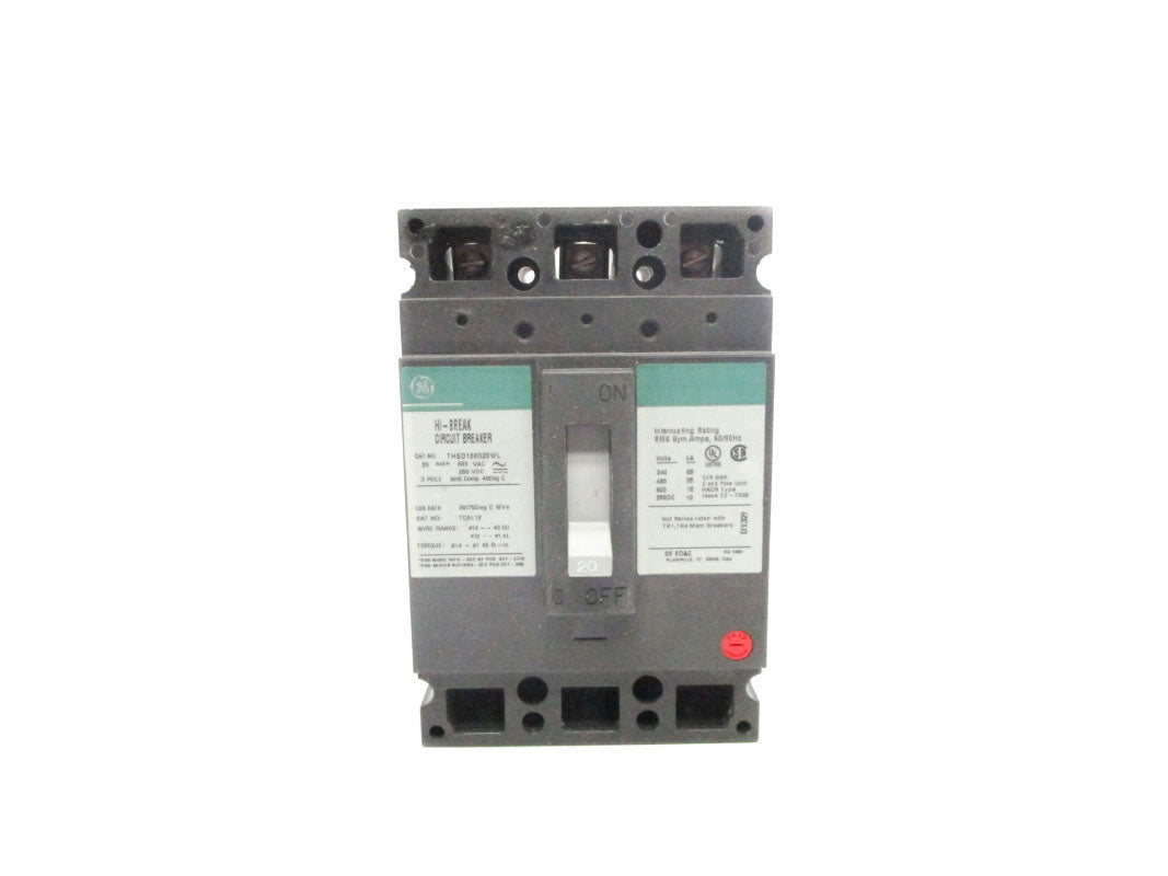 GENERAL ELECTRIC THED136020WL 600VAC 20A UNMP
