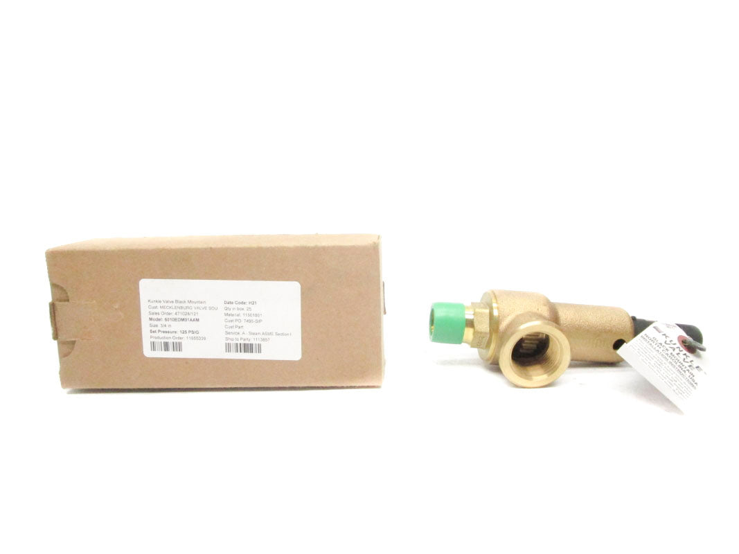 KUNKLE VALVE 6010EDM01AAM 125PSI 3/4" NSMP