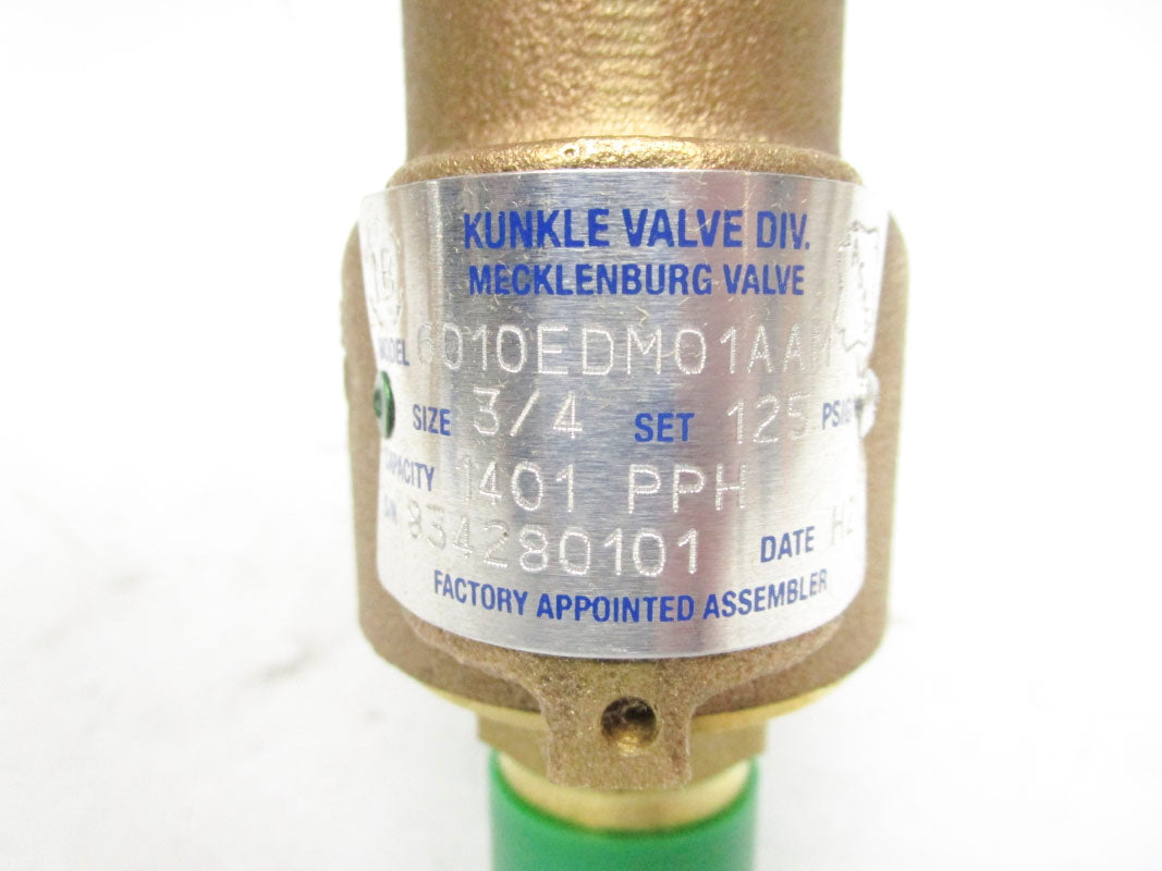 KUNKLE VALVE 6010EDM01AAM 125PSI 3/4" NSMP