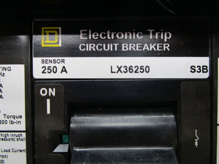 SQUARE D LX36250 250A 600V NSNP